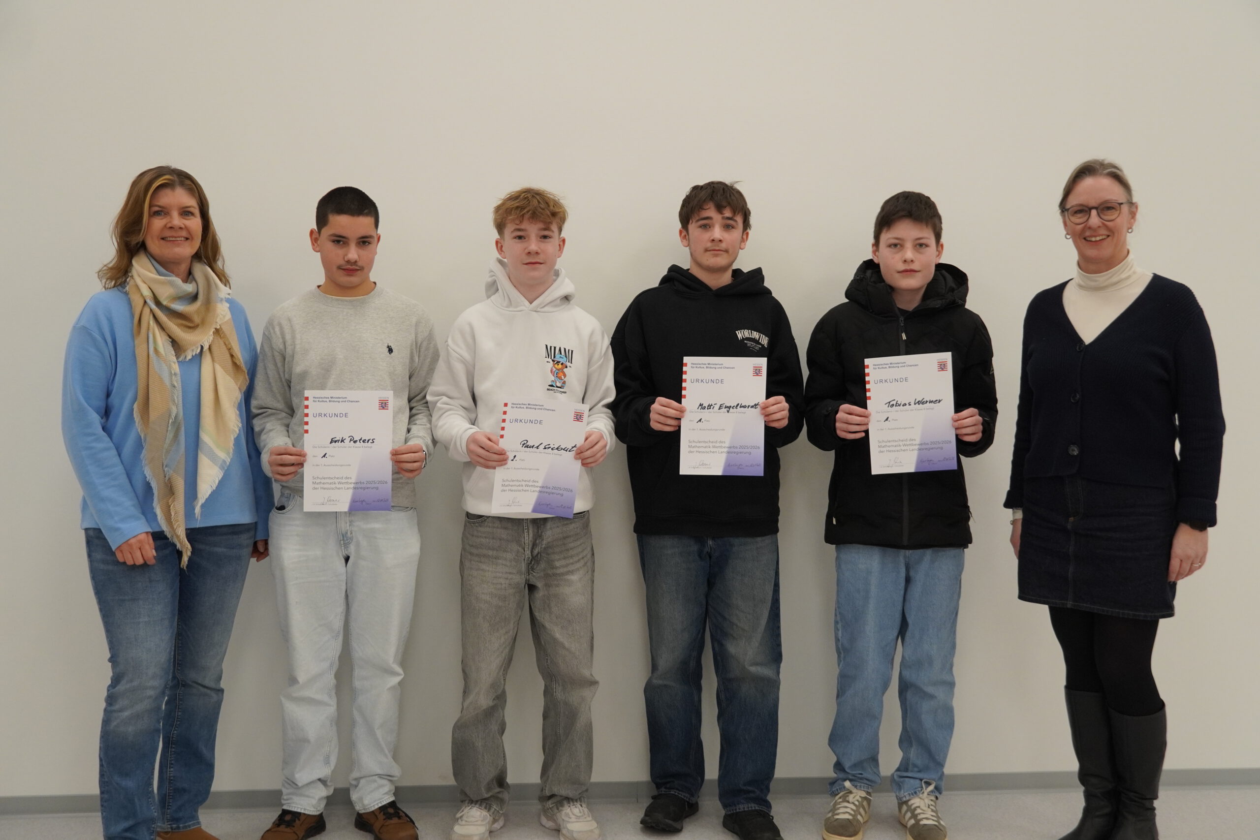 Mathematikwettbewerb an der IGS Guxhagen: Siegerehrung im Hörsaal