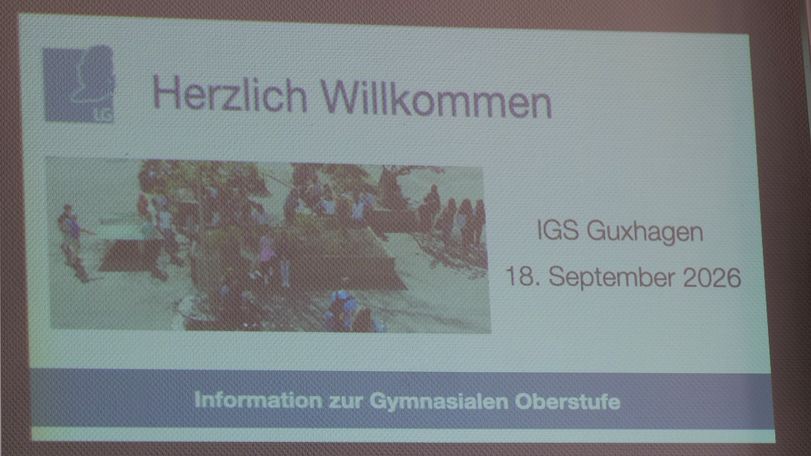 Herzlich Willkommen, IGS Guxhagen, 18. September 2026 – Information zur Gymnasialen Oberstufe