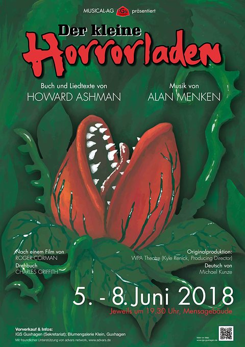 Plakat Der kleine Horrorladen, 5. bis 8. Juni 2018